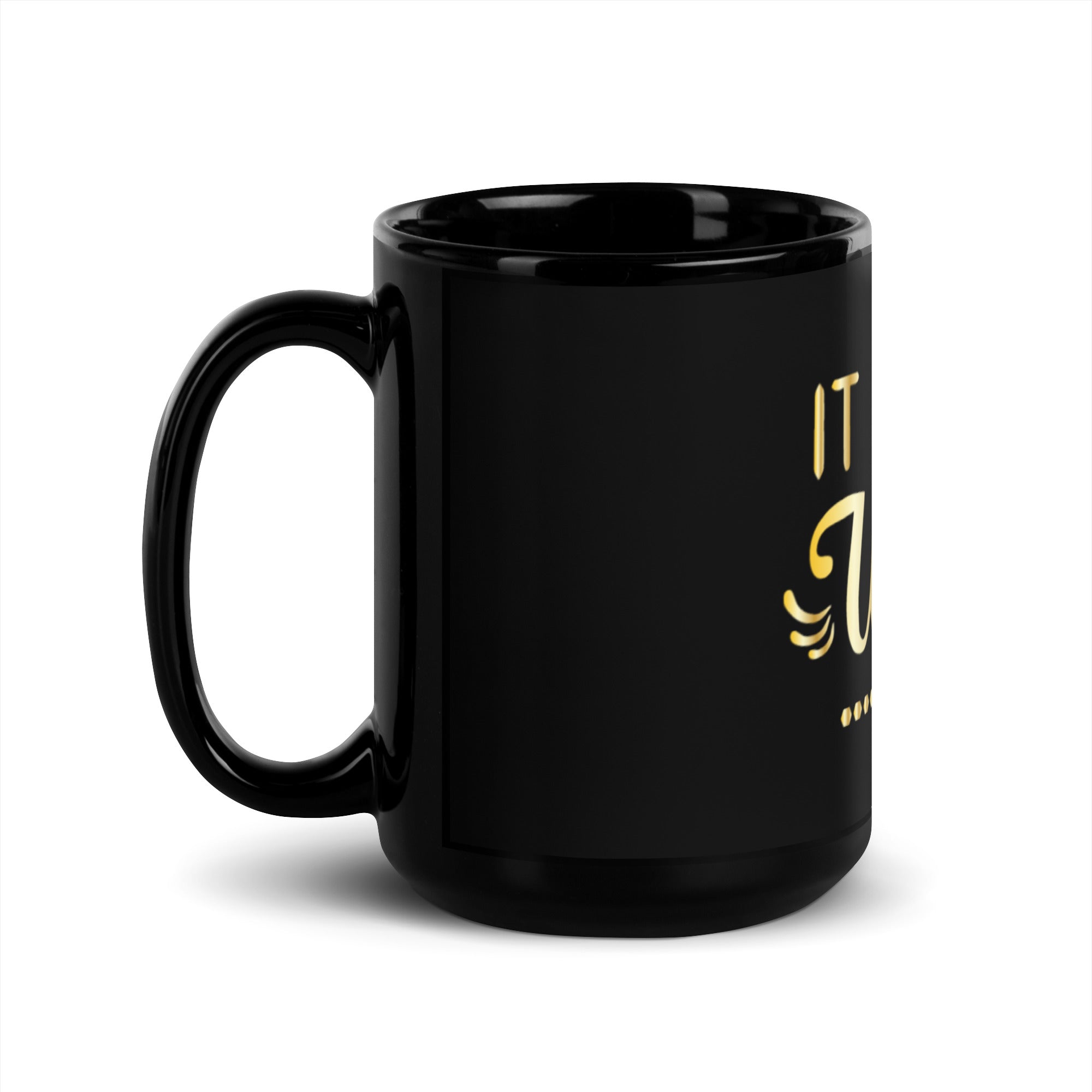 It is Well Black Glossy Mug
